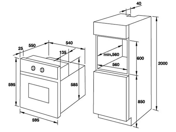 Lò nướng âm tủ Fagor X-class 8H-275AXA Lò nướng âm tủ Fagor X-class 8H-275AXA