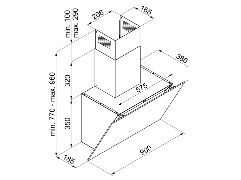 Máy hút mùi Fagor 3CFT-903N Máy hút mùi Fagor 3CFT-903N