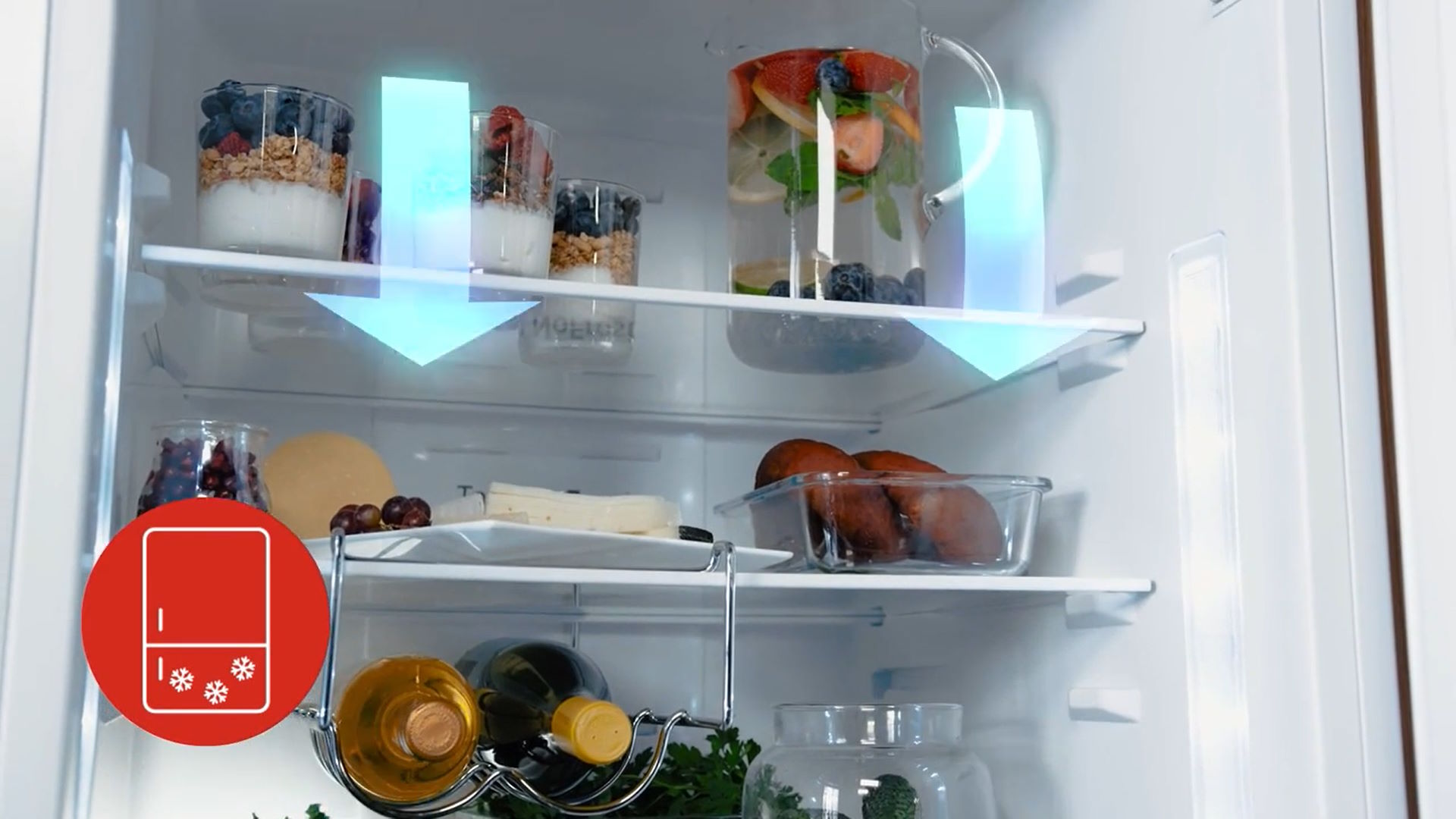 Ngăn VitControl – Bảo quản rau củ quả tươi lâu hơn Tủ lạnh Fagor 246L 3FIC-5440