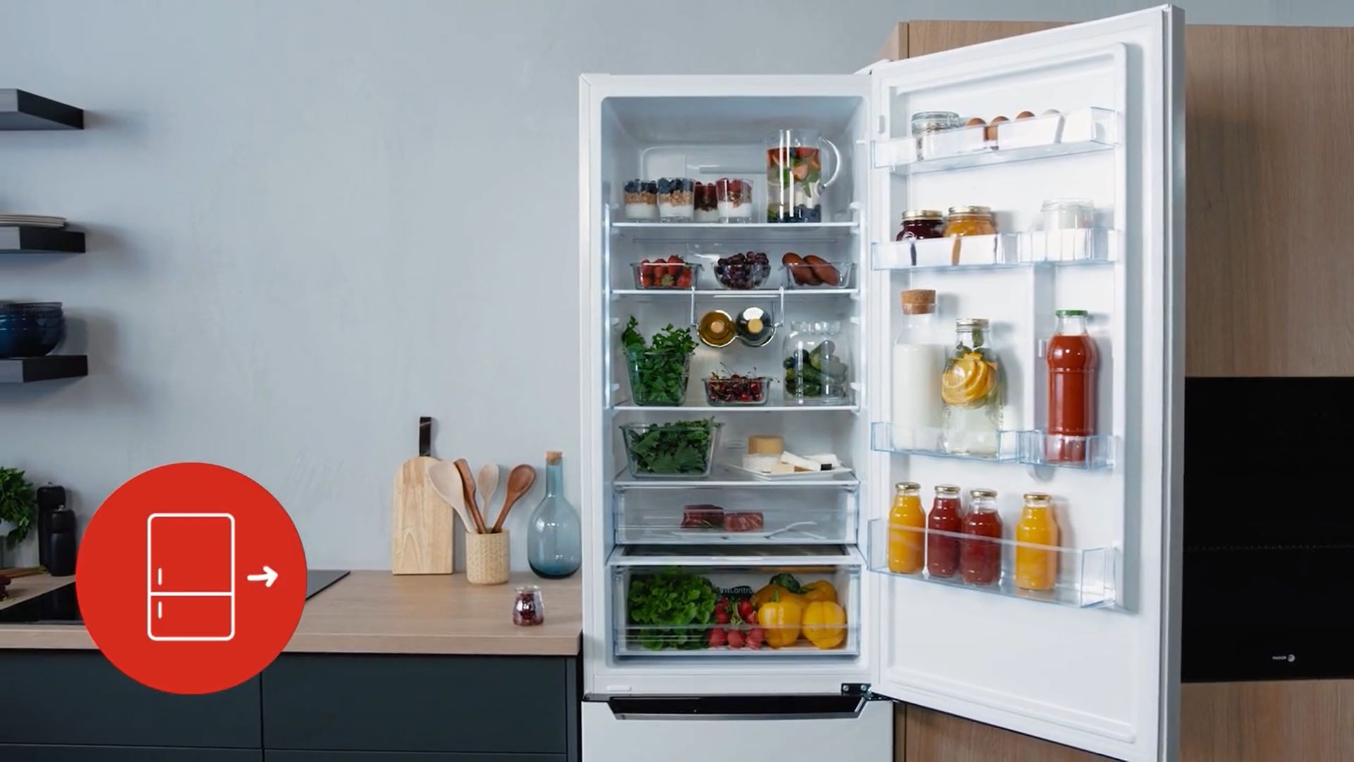 Thiết kế lắp âm sang trọng, hài hòa với nội thất bếp Tủ lạnh Fagor lắp âm 246L 3FIC-5440