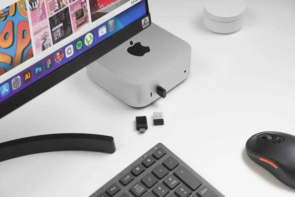 Dùng chung receiver với chuột Core Click – Tiết kiệm cổng USB HyperWork SilentKey HPW-KB.CT 01-BLK