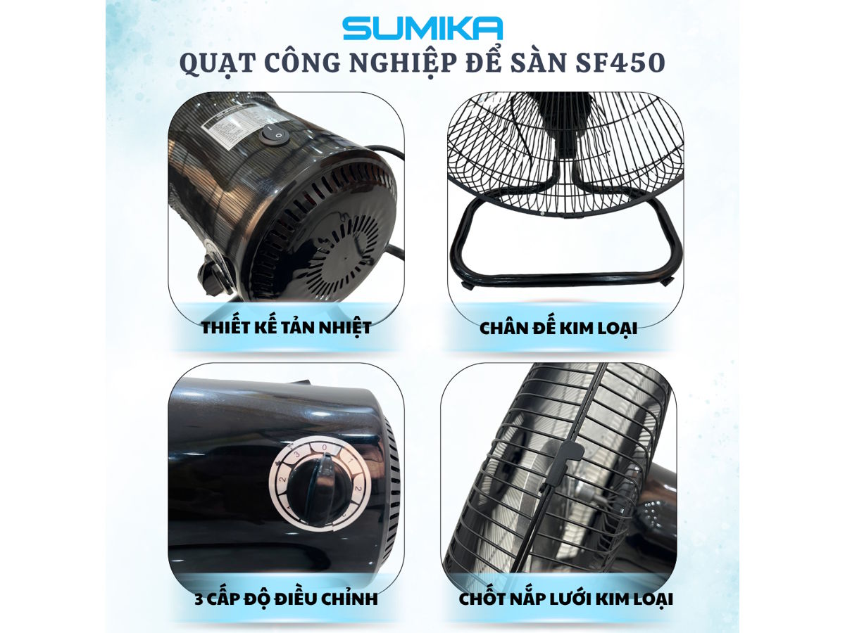 Quạt công nghiệp để sàn có chân đế kim loại Quạt công nghiệp để sàn