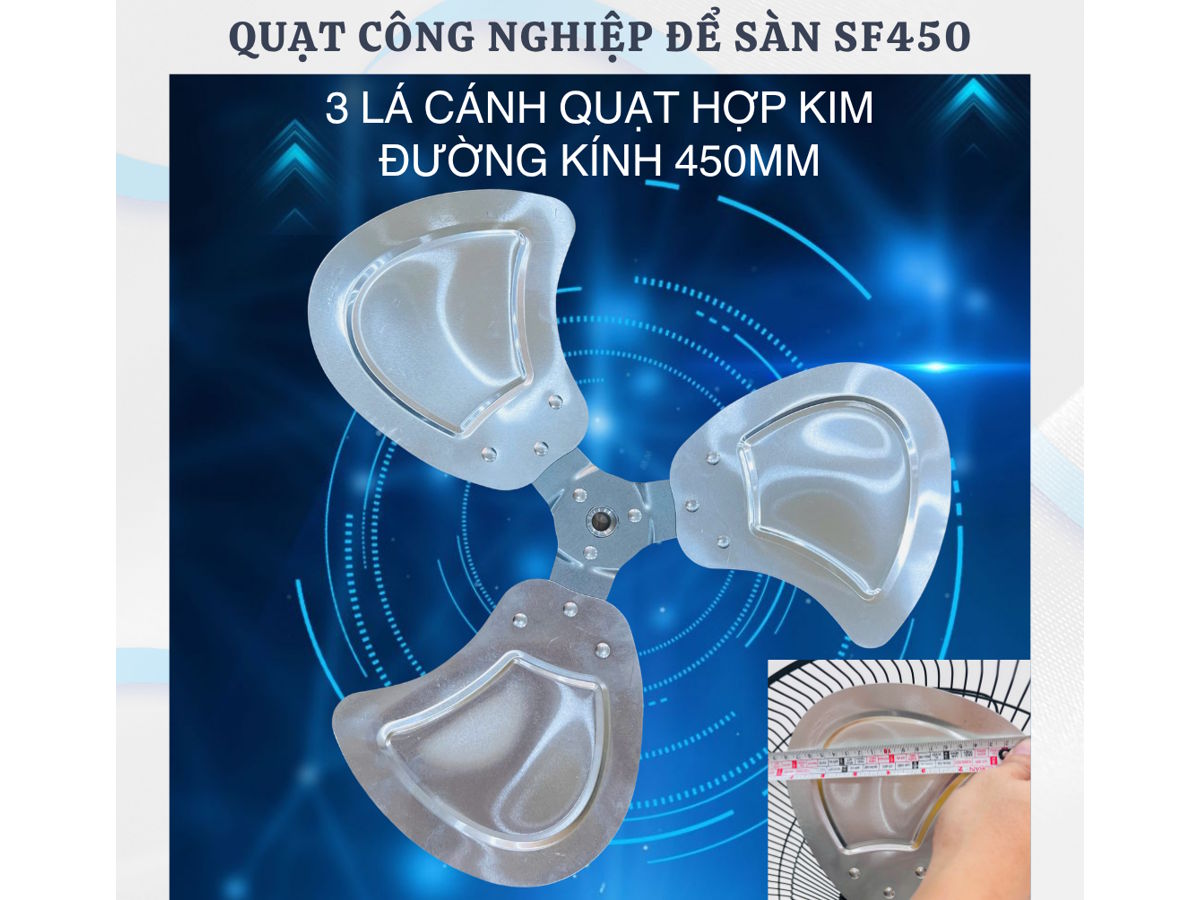Quạt công nghiệp để sàn Sumika có 3 cánh hợp kim Quạt công nghiệp để sàn Sumika