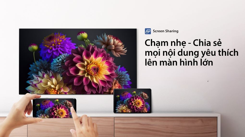 Có thể chia sẻ màn hình điện thoại lên tivi dễ dàng Tivi Toshiba