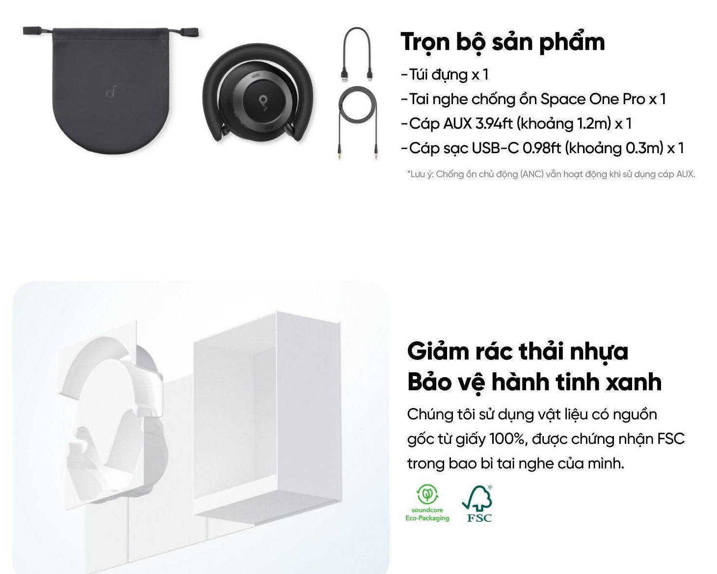 Phụ kiện của tai nghe nhạc Anker Tai nghe nhạc Anker