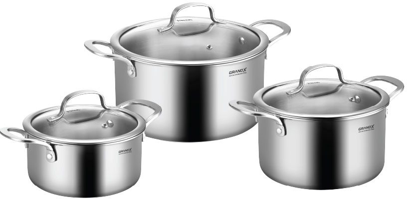 Bộ nồi cao cấp GrandX GX802 ELANO Bộ nồi cao cấp GrandX GX802 ELANO