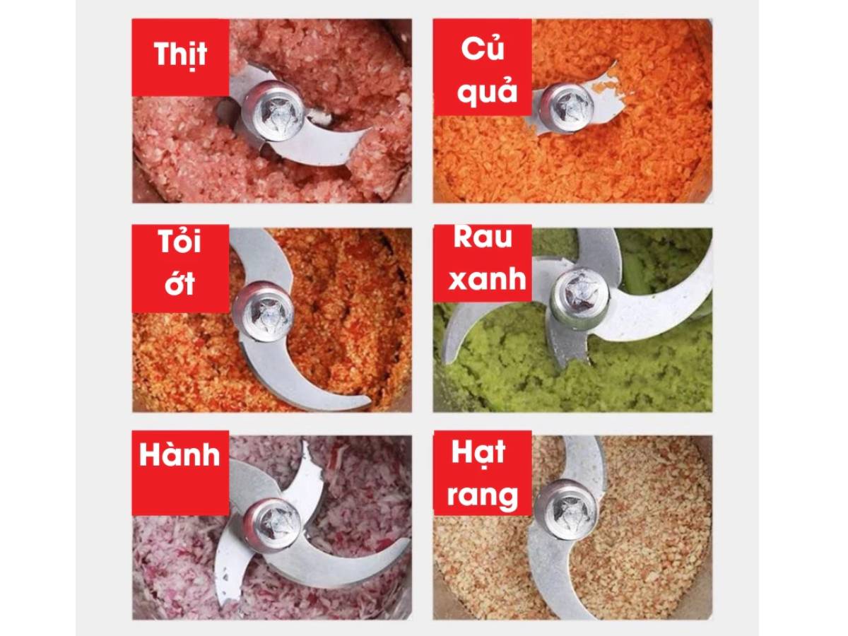 Máy xay thịt hỗ trợ xay gia vị, thực phẩm Máy xay thịt cối inox
