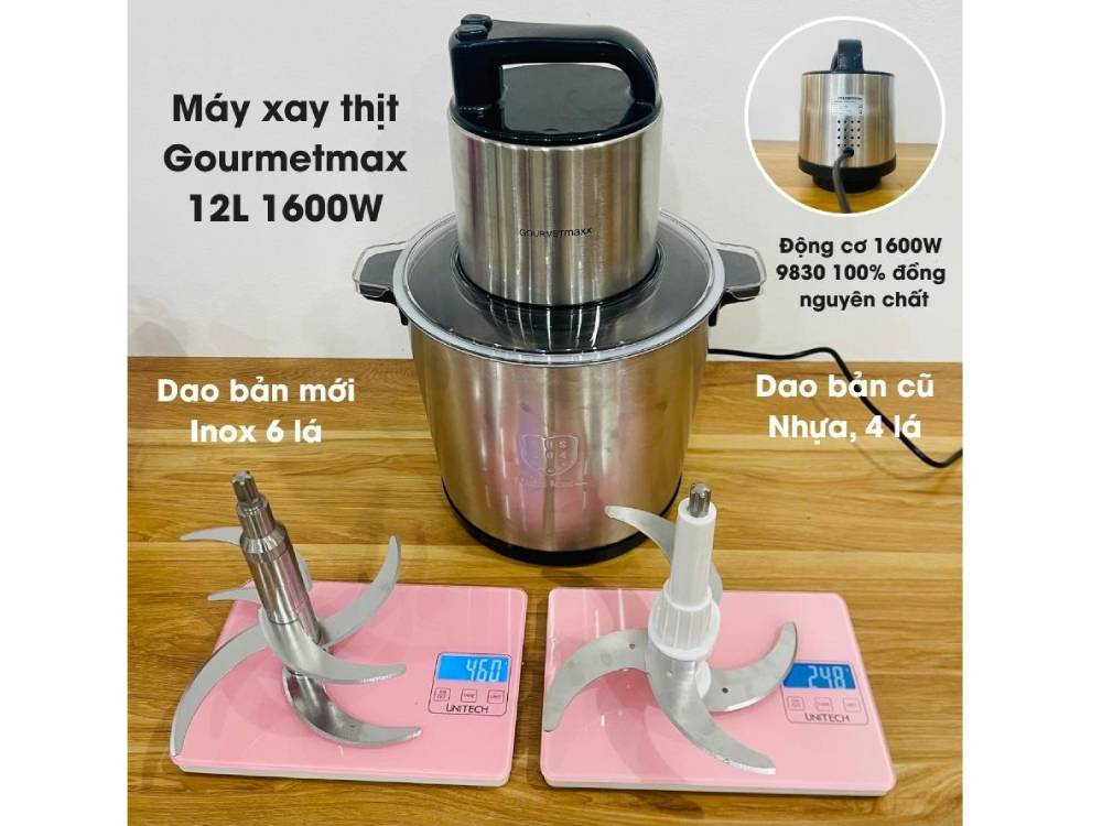 Máy xay thịt có thân vỏ máy bằng inox chắc chắn Máy xay thịt gia đình