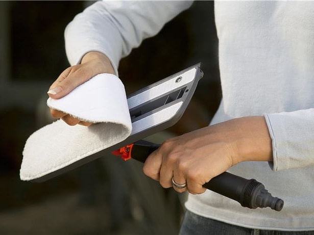 Chổi lau kính Gardena dùng bông lau bằng sợi tổng hợp Chổi lau kính Gardena