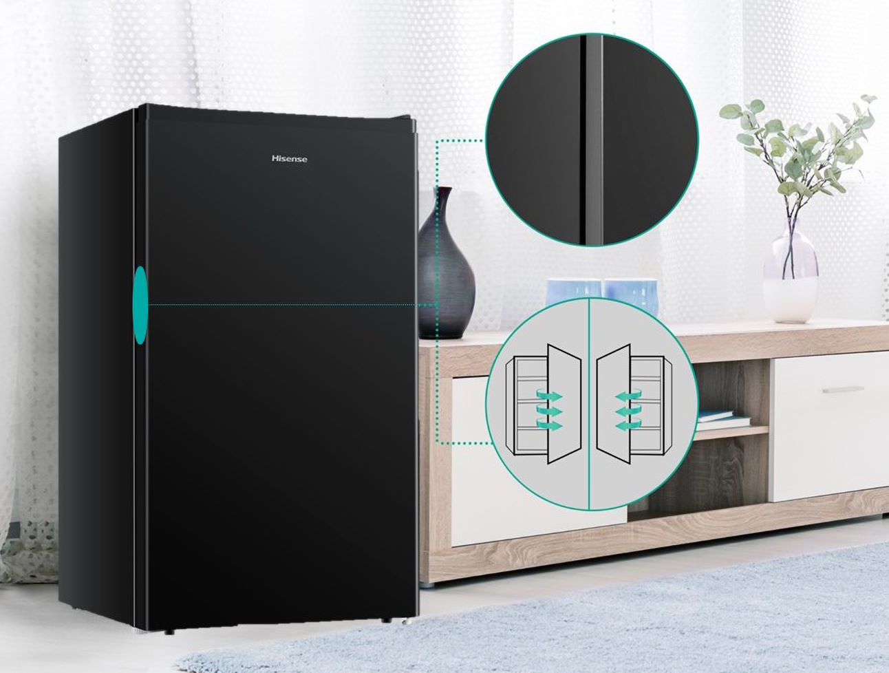 Cửa đảo chiều – Linh hoạt theo không gian Hisense RR106D4EBN