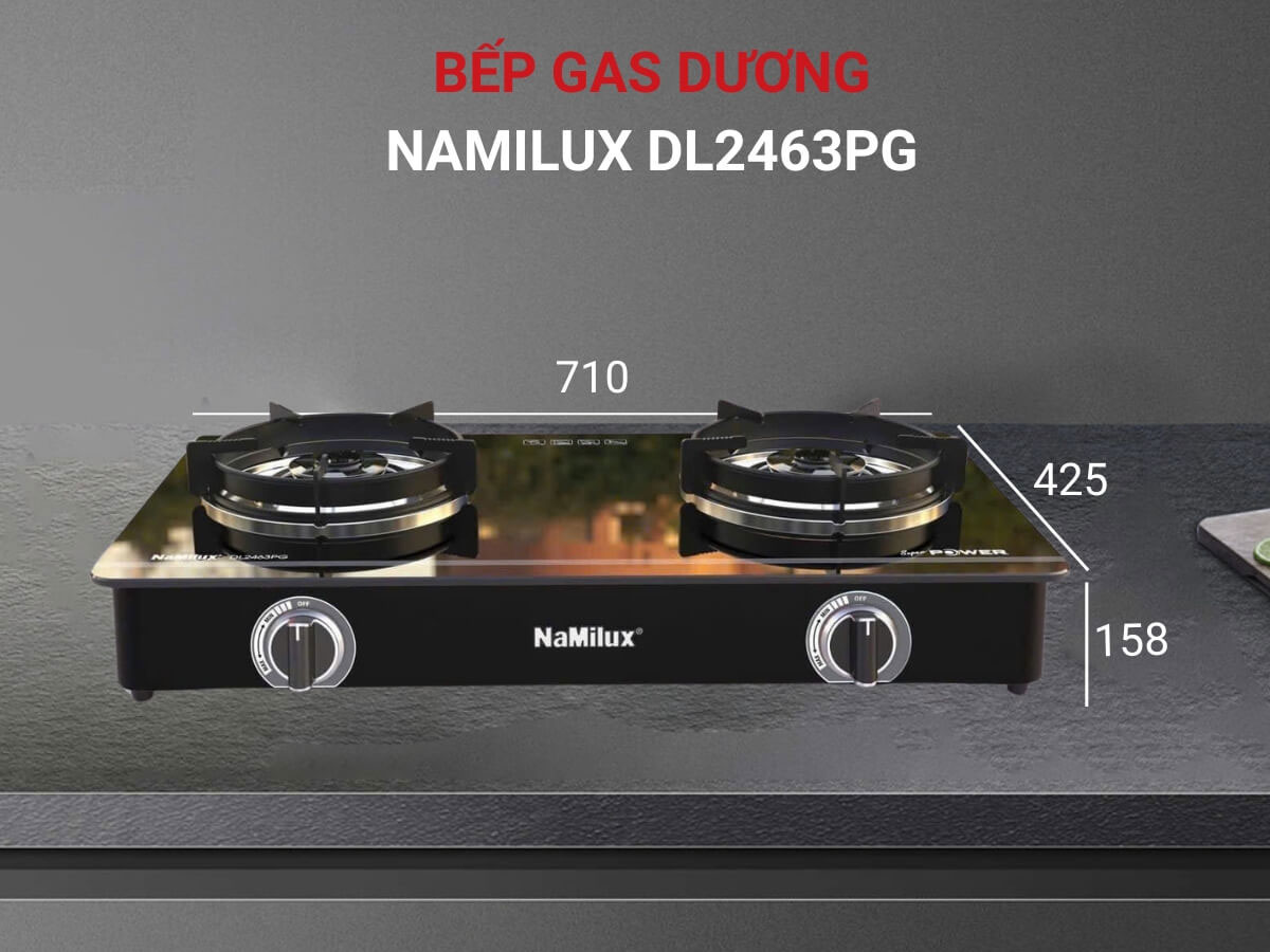 Bếp gas đôi NaMilux DL2463PG
