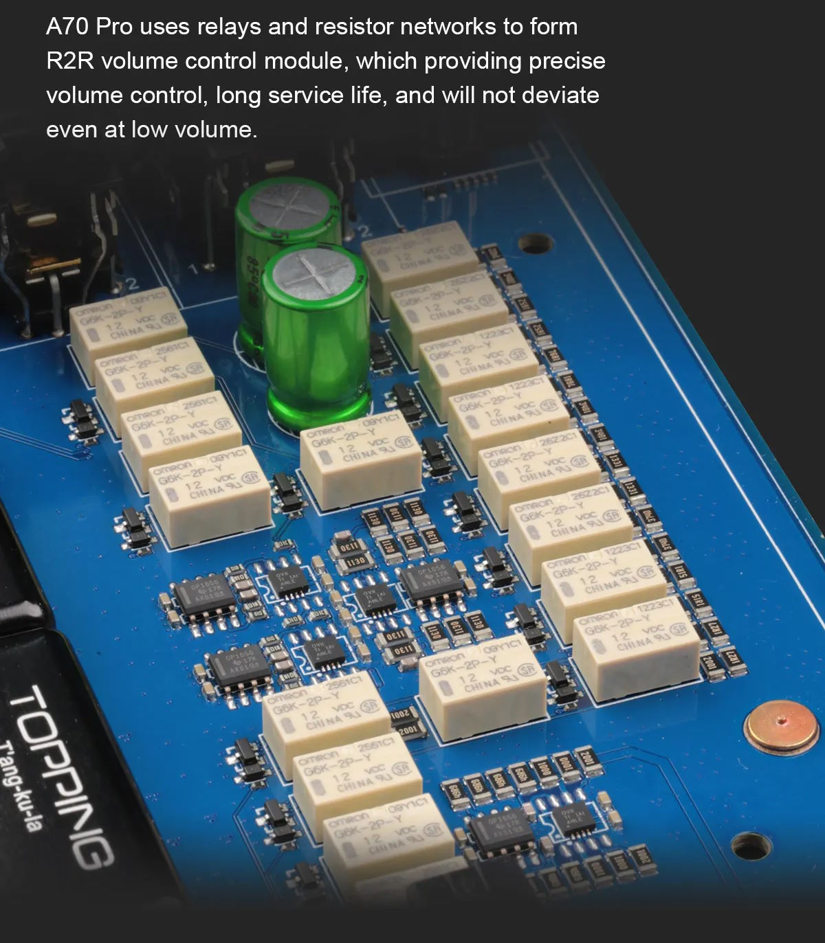 Điều khiển âm lượng R2R chính xác Headphone Amp Topping