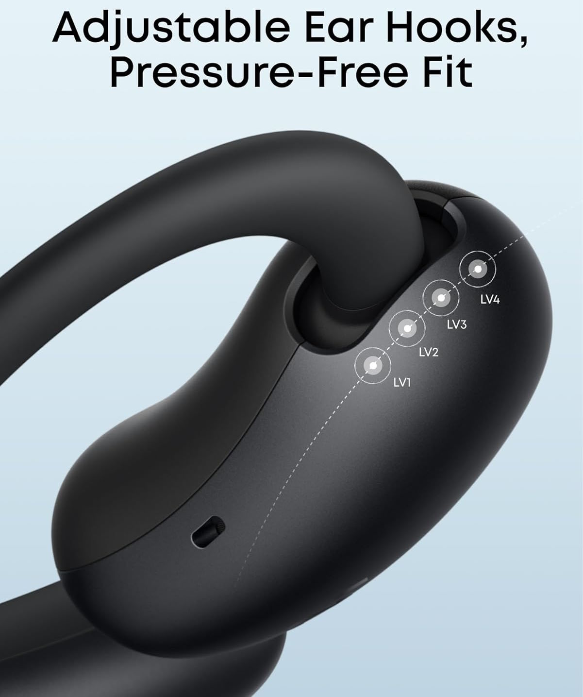 Móc tai xoay 4 cấp độ – Vừa vặn với mọi dáng tai Tai nghe Bluetooth Anker Soundcore AeroFit 2