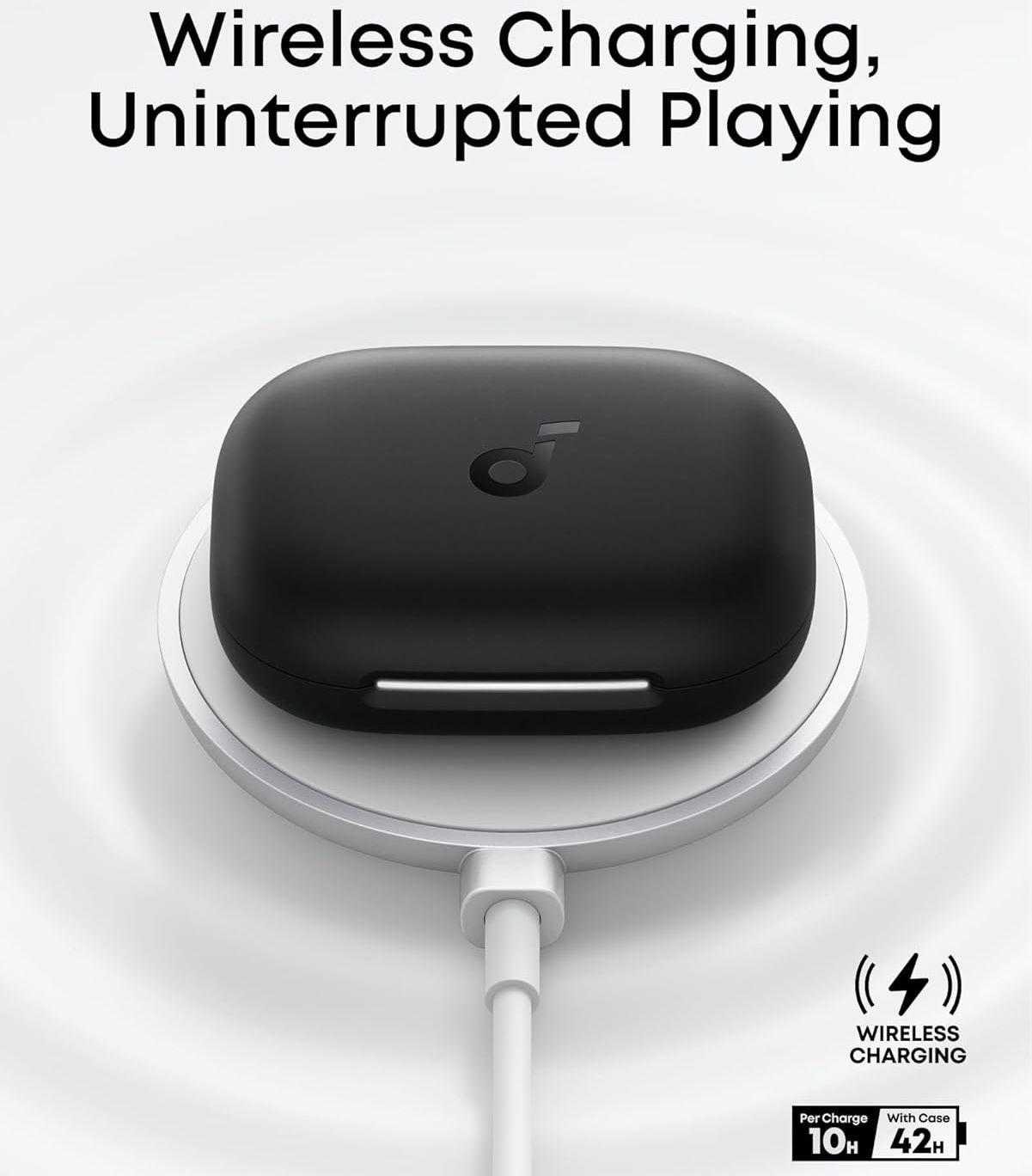 Thời lượng pin ấn tượng – Sạc nhanh & sạc không dây tiện lợi Anker Soundcore AeroFit 2