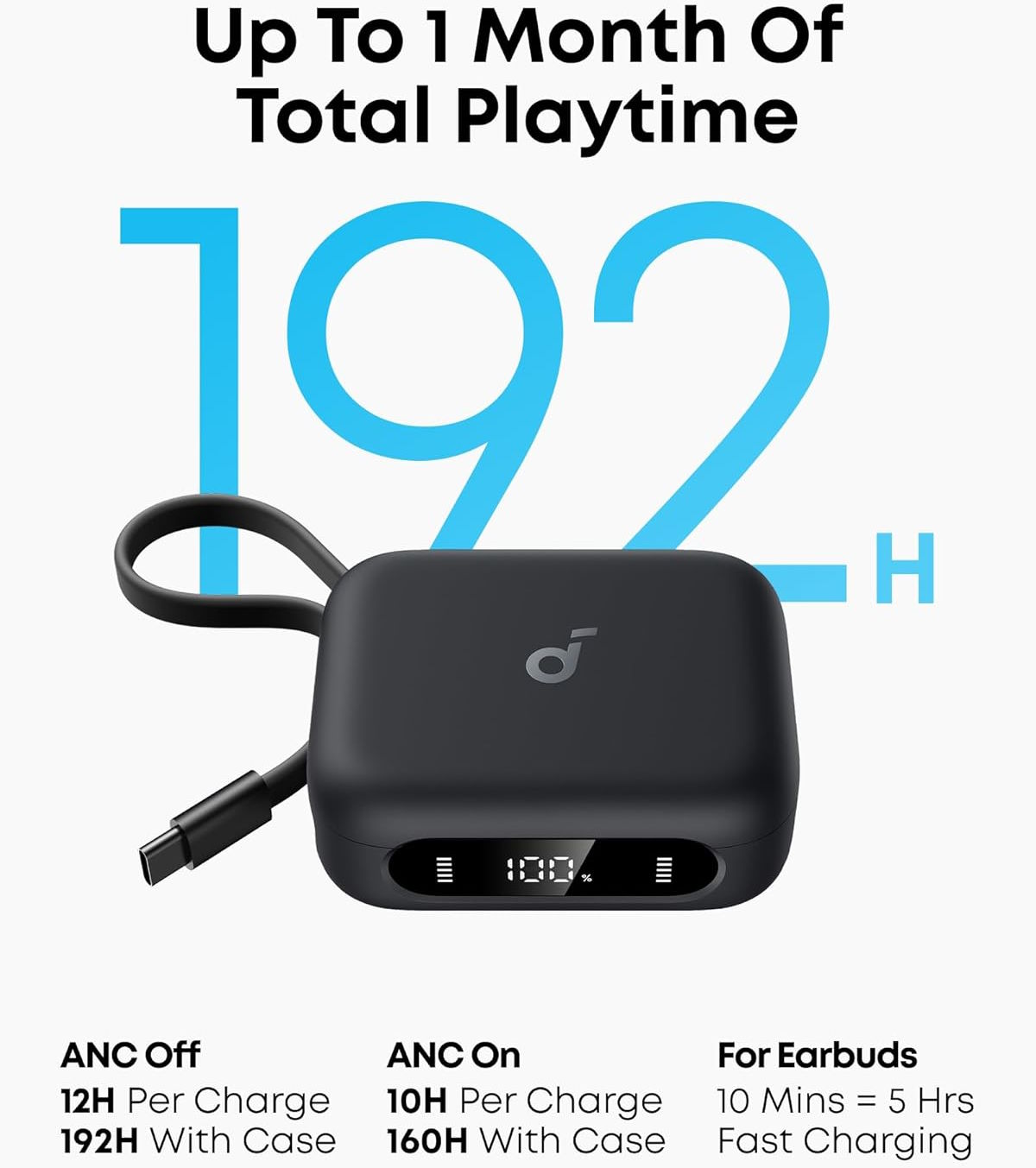 Thời lượng pin vượt trội – Nghe nhạc gần trọn tháng Anker Soundcore P41i