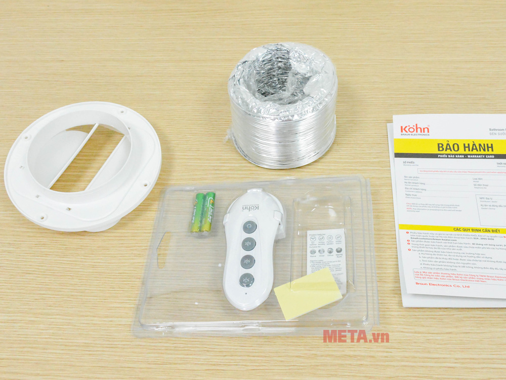 Trọn bộ phụ kiện kèm theo máy sưởi Braun Kohn BK02G Braun Kohn BK02GR