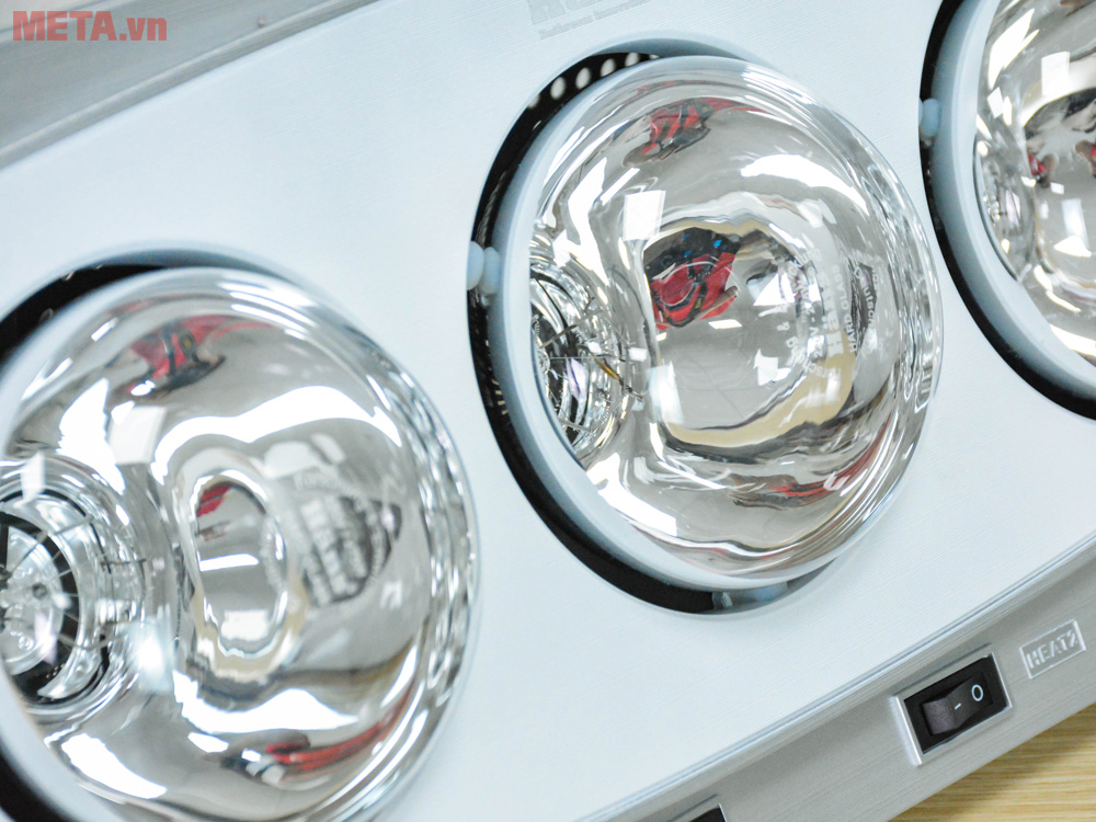 Đèn sưởi nhà tắm Hans H3B thiết kế 3 bóng thạch anh