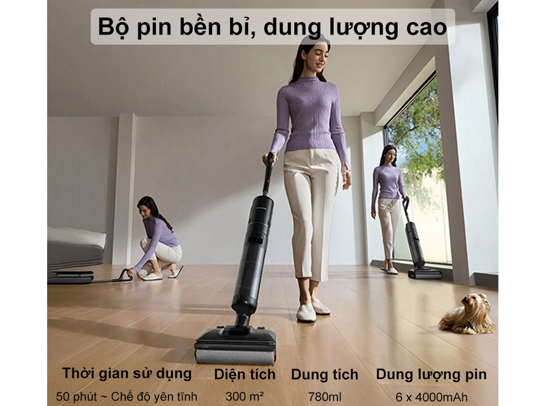 Máy hút bụi lau nhà cầm tay khô và ướt Dreame 
