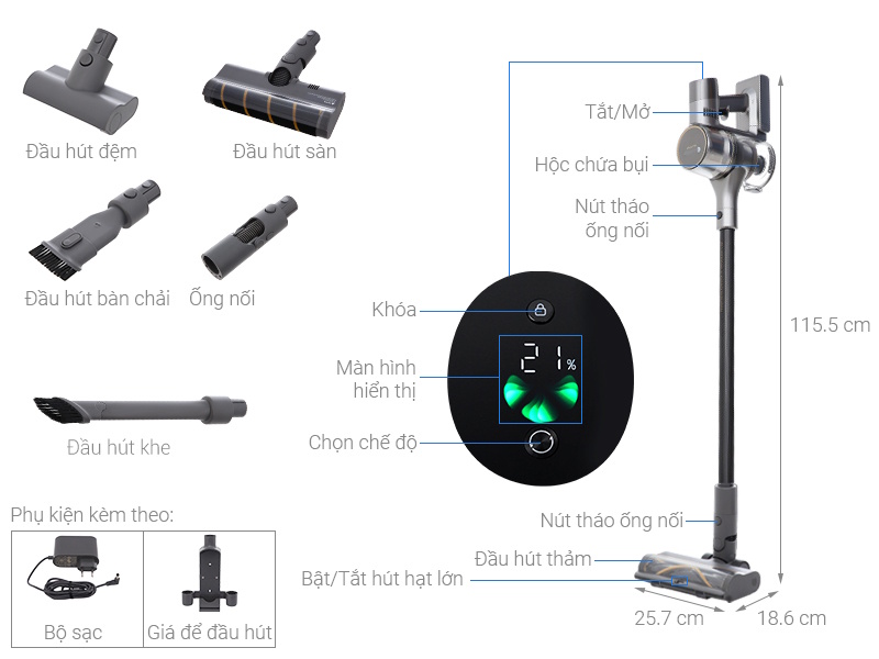 Máy hút bụi không dây thông minh Dreame R20