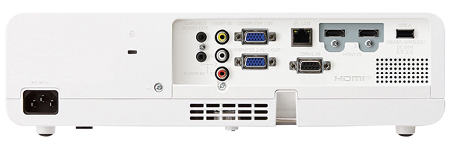 Panasonic PT-LW376 có cổng kết nối bố trí ở mặt sau Panasonic PT-LW376