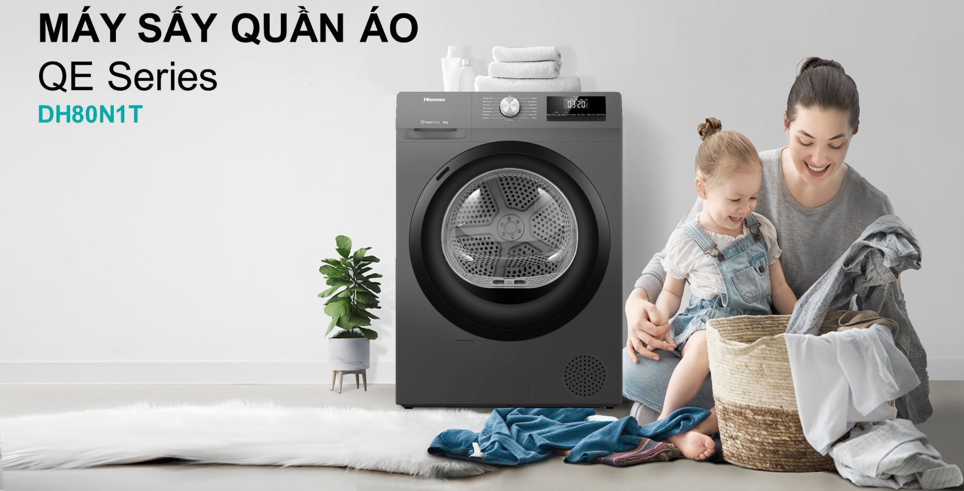 Máy sấy bơm nhiệt Hisense