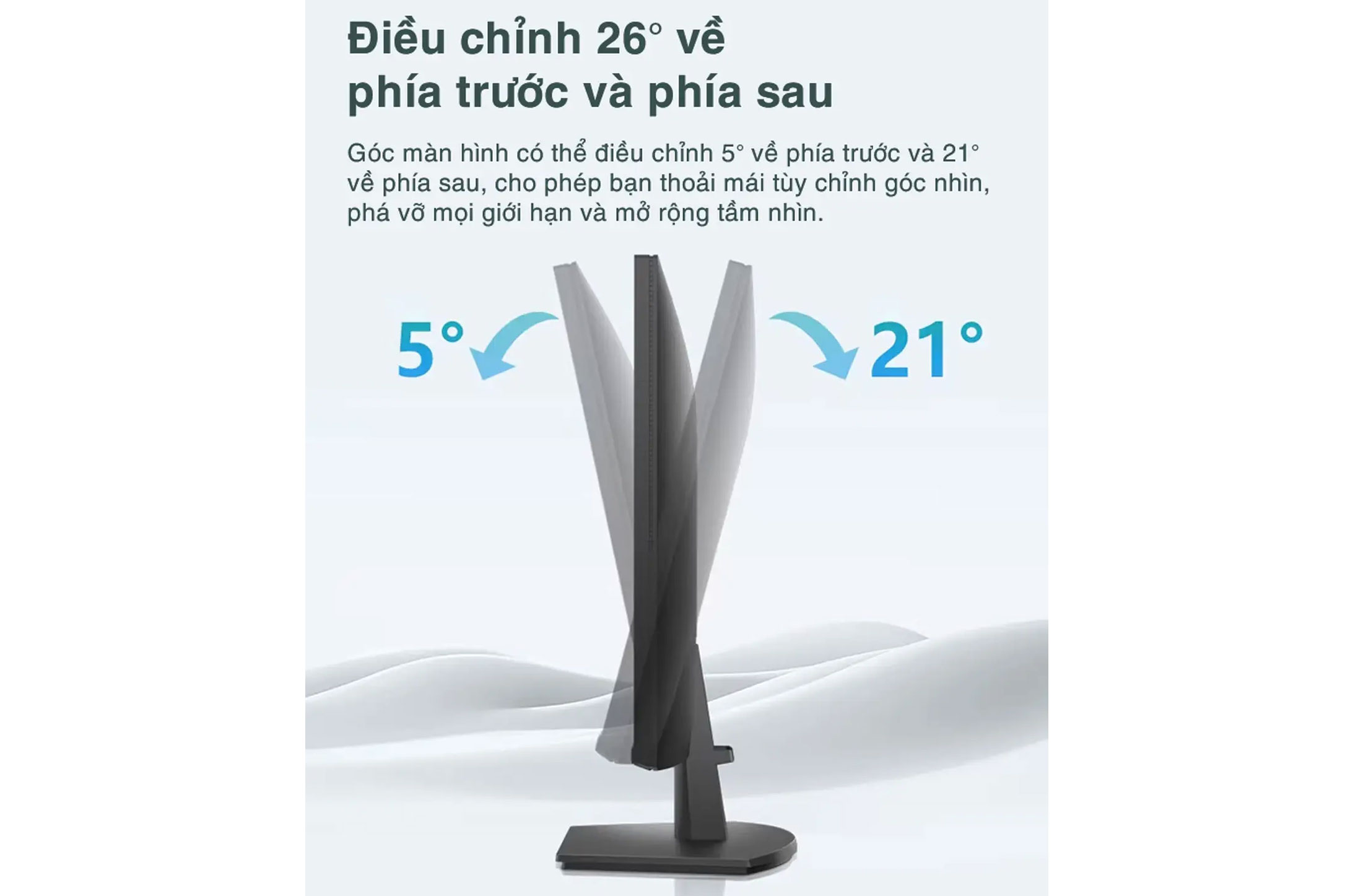 Màn hình máy tính điều chỉnh được về phía trước và phía sau Màn hình máy tính