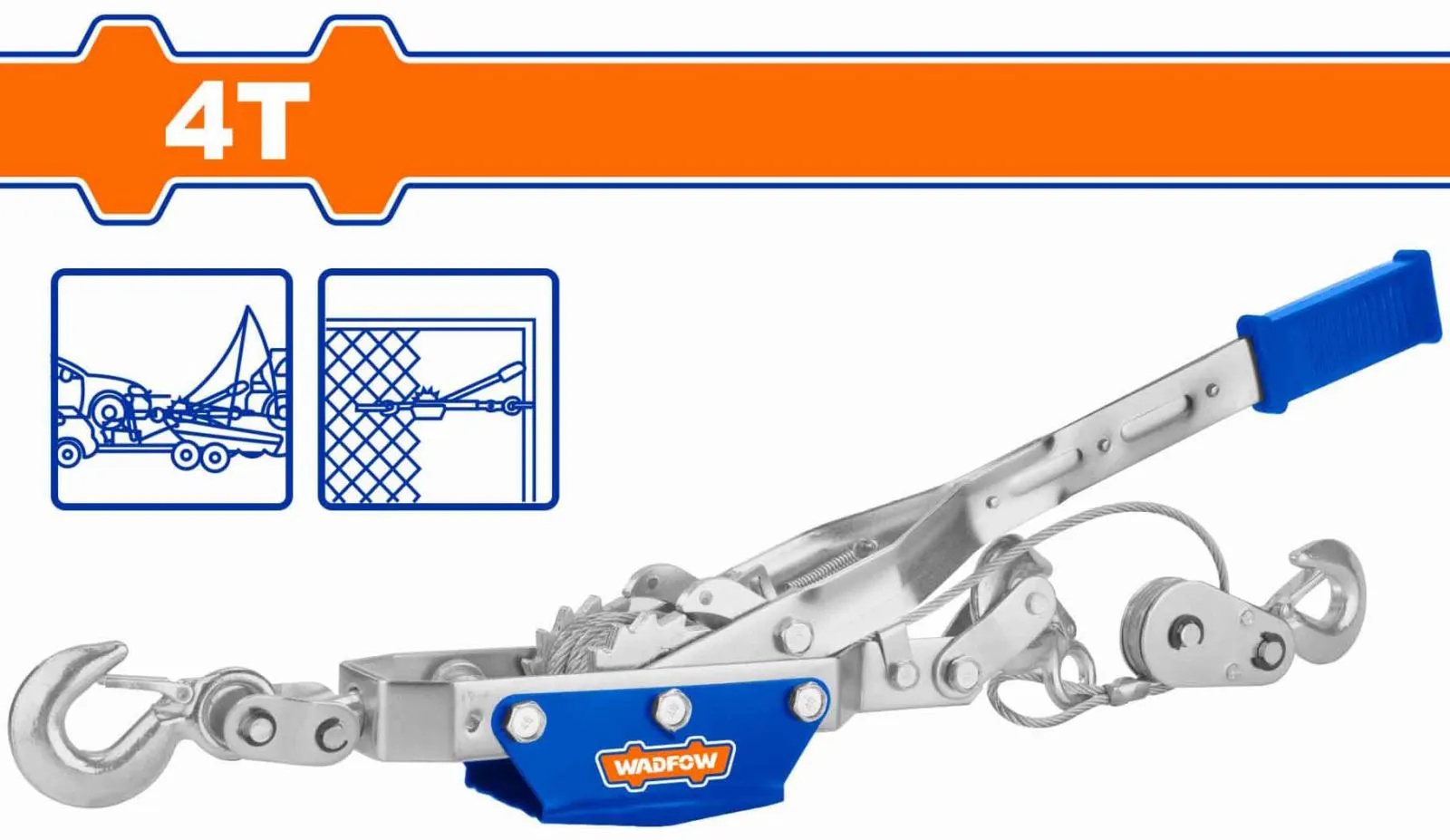 Pa lăng cáp lắc tay 4 tấn Wadfow WJU1040