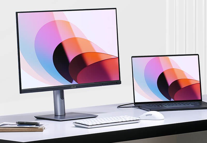 Thiết kế thanh lịch, điều chỉnh linh hoạt Màn hình Asus