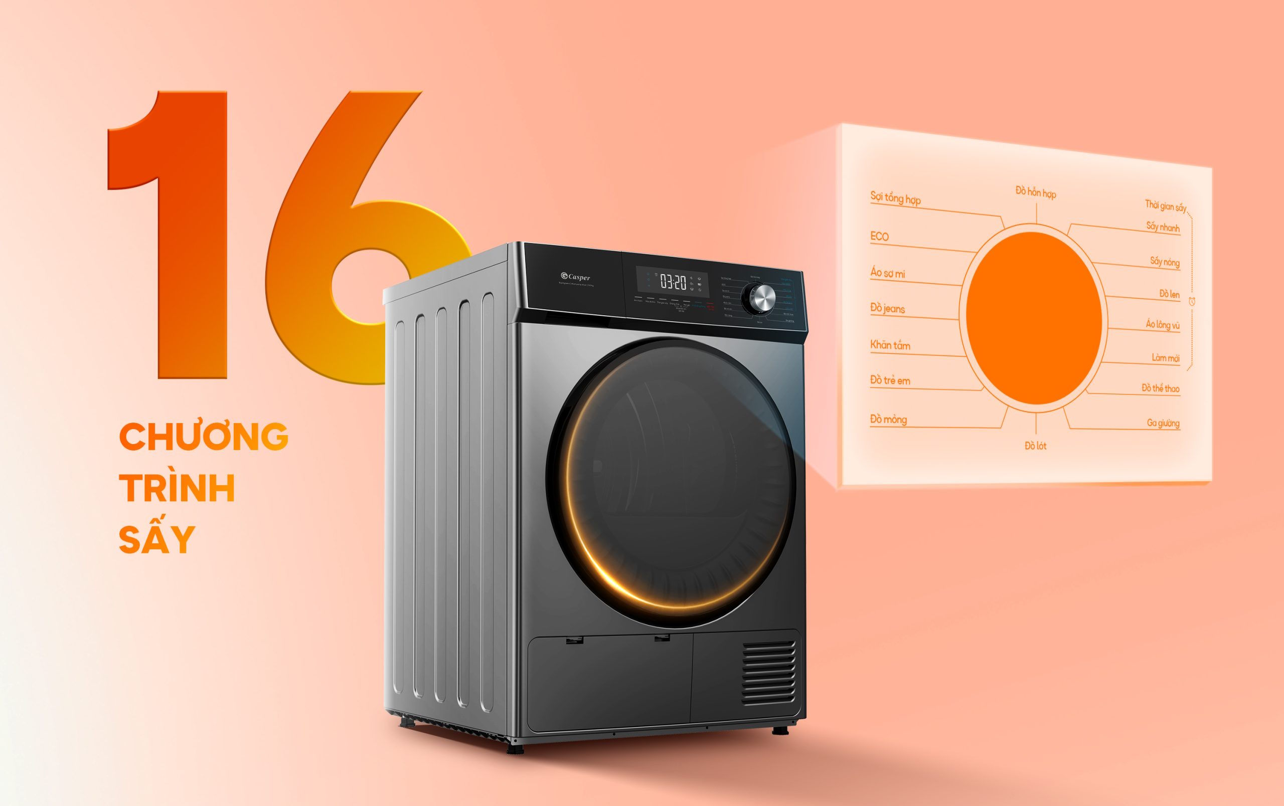 Máy sấy quần áo Casper