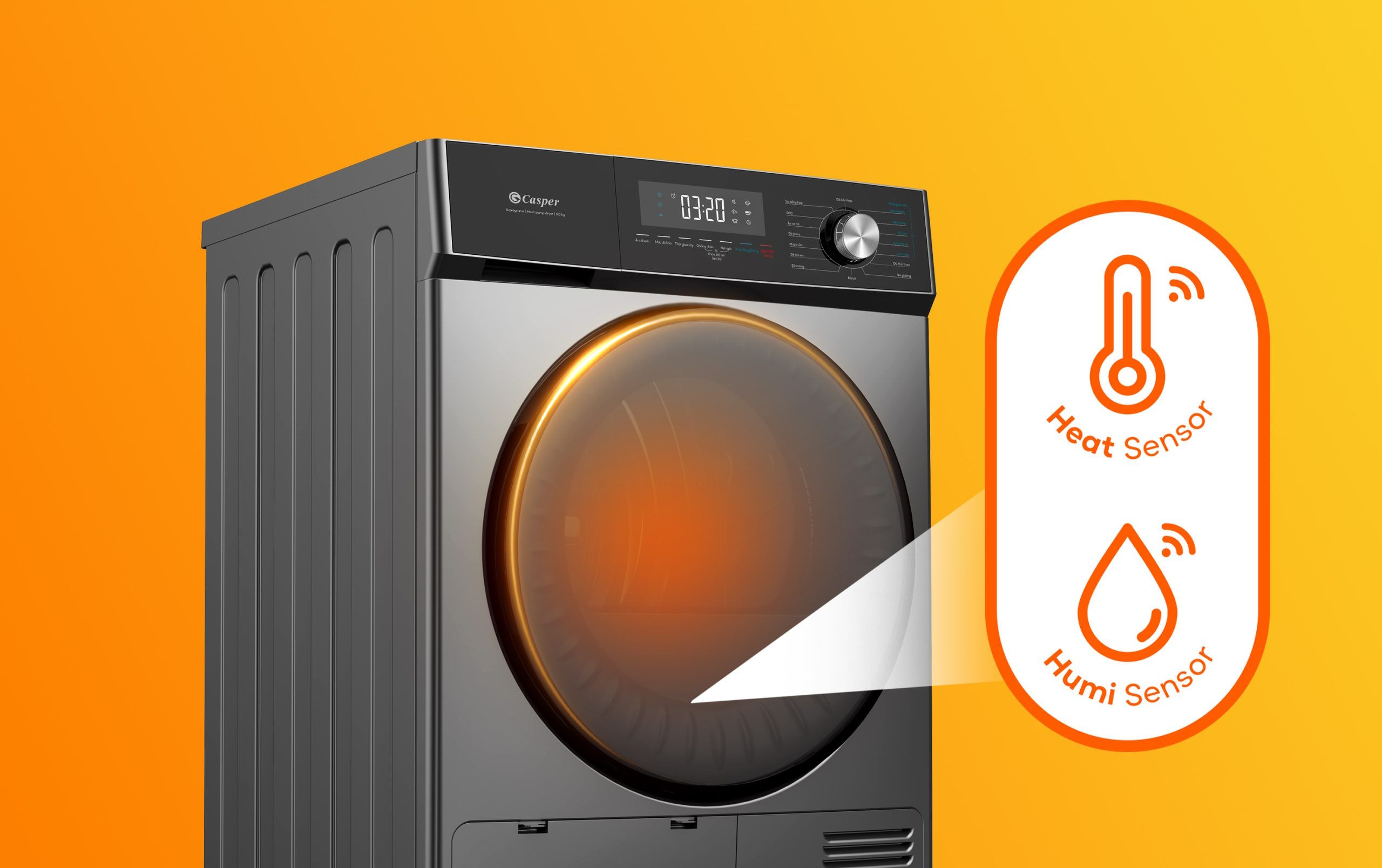 Máy sấy bơm nhiệt Casper TD-P9HG1