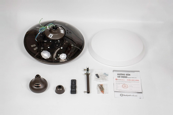 Quạt trần gia đình Kaiyo TOYA-214 thiết kế chắc chắn, an toàn Quạt trần gia đình