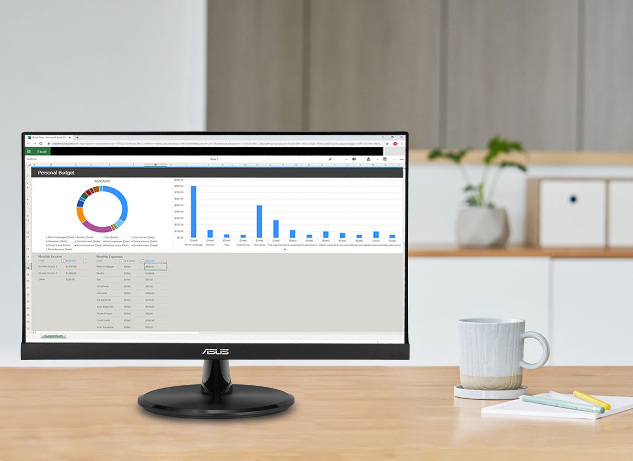 Thiết kế không viền hiện đại – Tối ưu không gian làm việc Màn hình ASUS