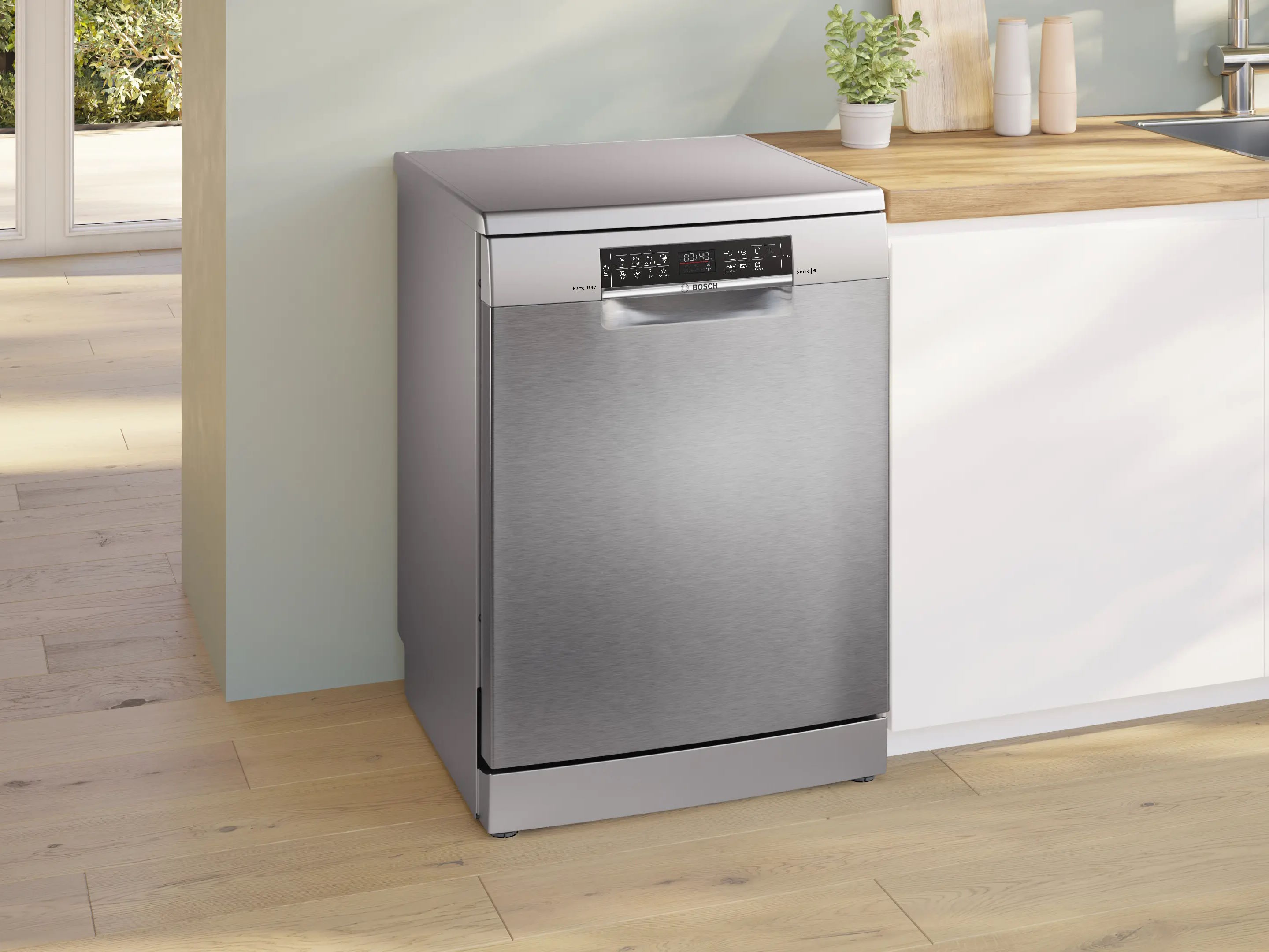 Thiết kế độc lập sang trọng – Linh hoạt cho mọi không gian bếp Máy rửa chén Bosch SMS6ZCI02P Series 6
