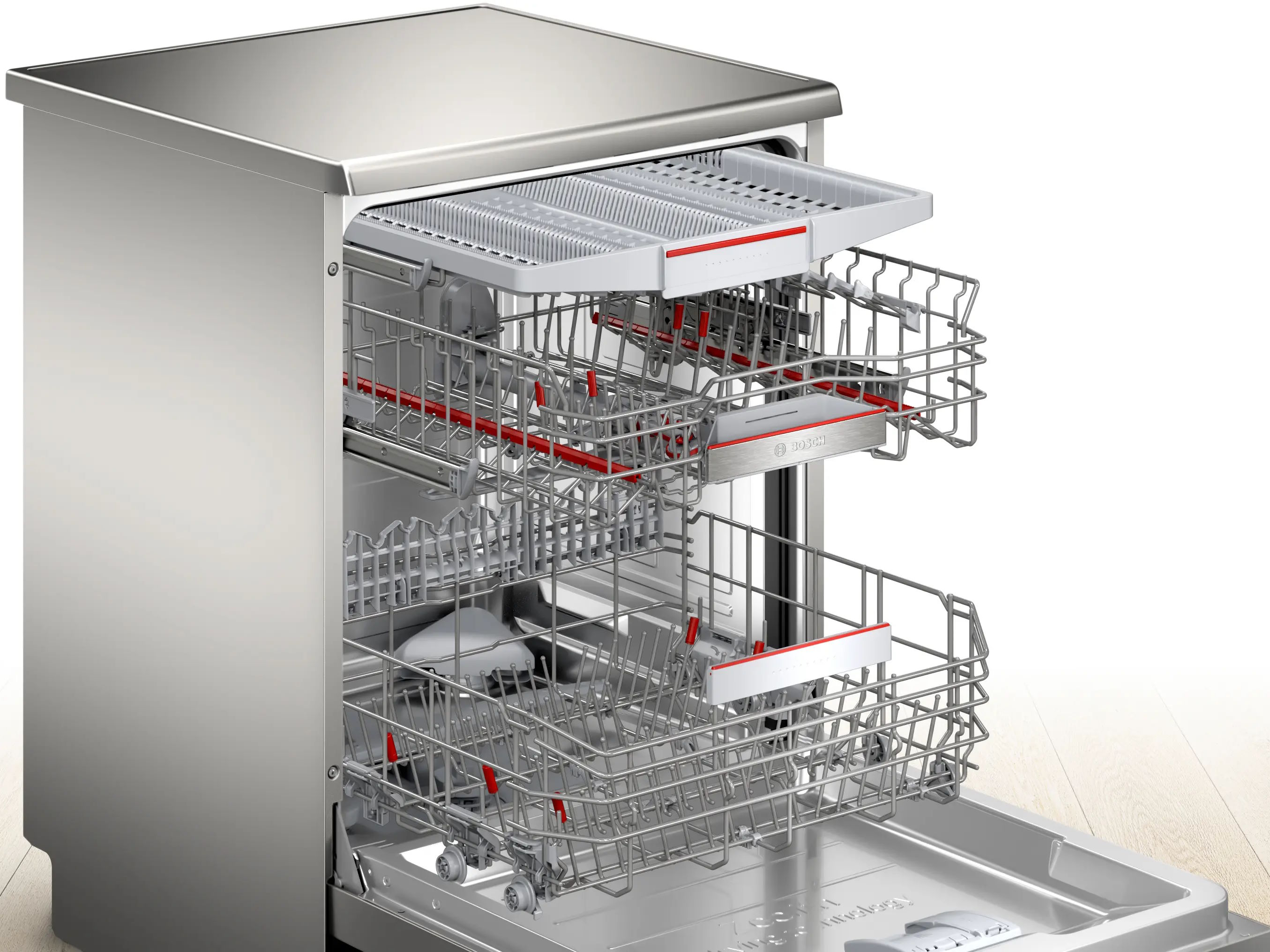 Dung tích lớn 14 bộ đồ ăn châu Âu – 3 dàn rửa linh hoạt Máy rửa chén Bosch SMS6ZCI02P