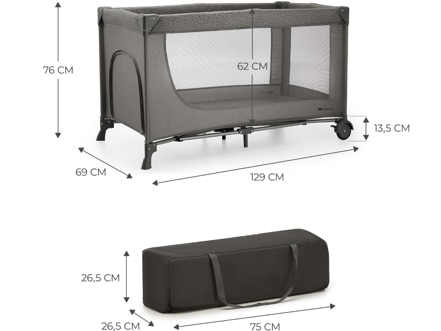 Nôi ngủ cho bé Kinderkraft Joy2 (KK.JOY2-WO.ACCE)