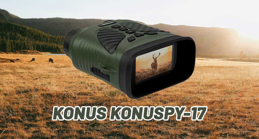 Hình ảnh Full HD sắc nét, tầm nhìn xa đến 300m Ống nhòm đêm Konus PY-17