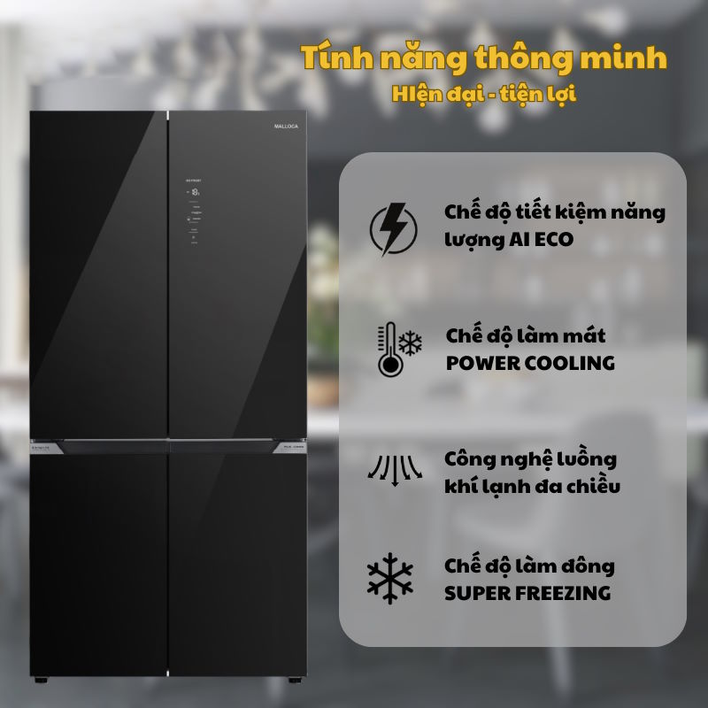 AI ECO – Tối ưu điện năng thông minh Tủ lạnh Malloca