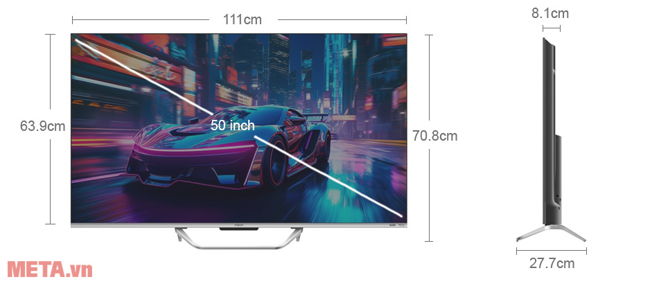 Tivi Aqua QLED 50 inch 4K AQT50S800UX