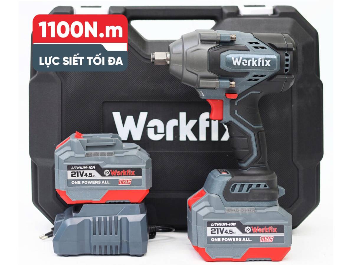 Máy siết bu lông dùng pin Workfix WF-IW1100N Máy siết bu lông dùng pin Workfix WF-IW1100N