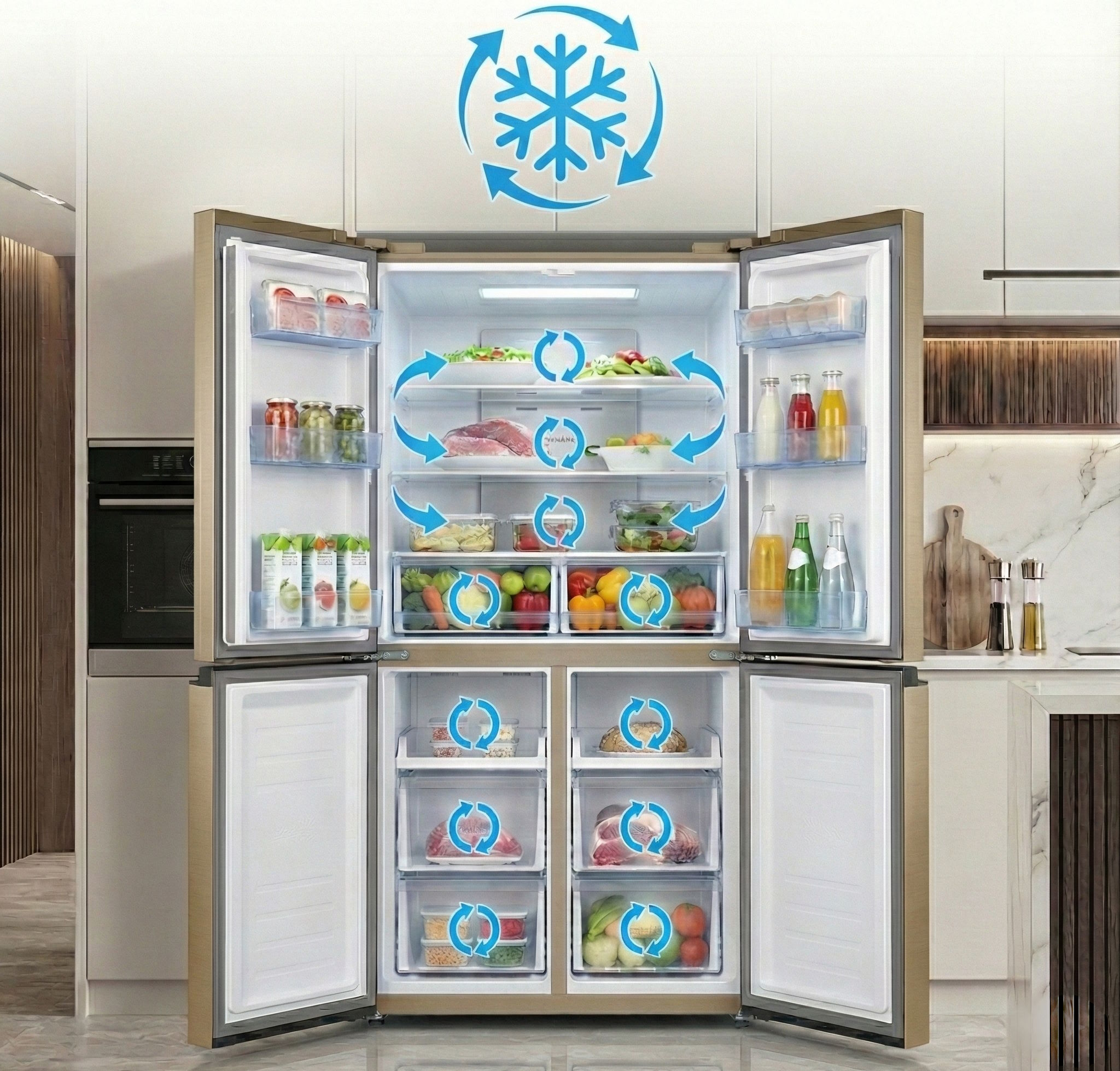 Tủ lạnh Sharp Inverter Multi Door SJ-FXP510VG-CH