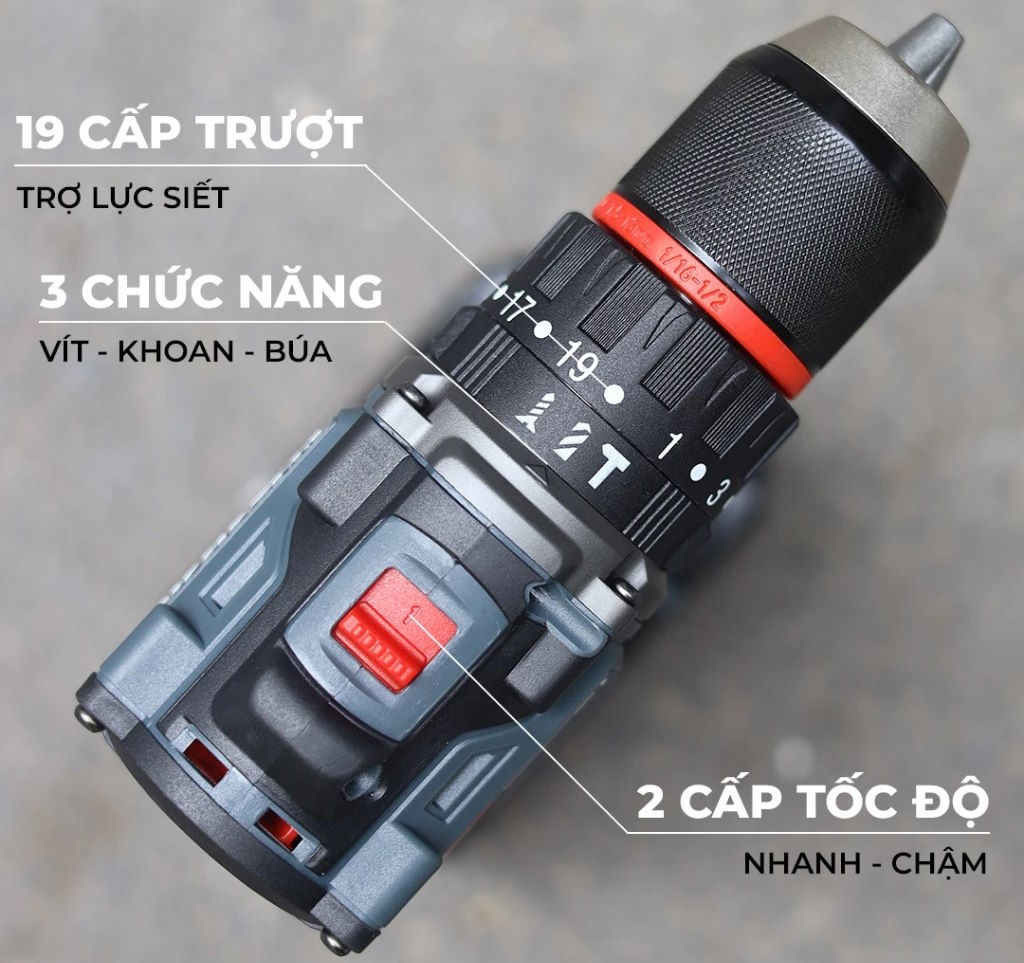 Máy khoan pin 13mm Workfix WF-ID1370BL