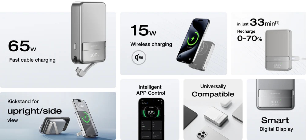 Pin sạc dự phòng EcoFlow Rapid Magnetic Power Bank EF-RAPID10000