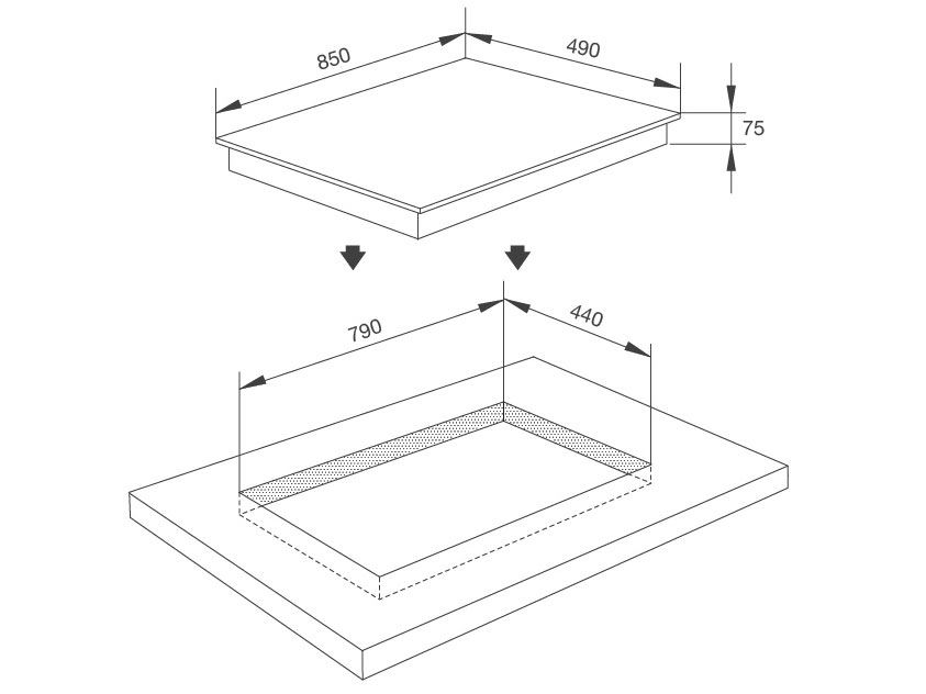 Kích thước của Malloca AS 9602DG Malloca AS 9602DG