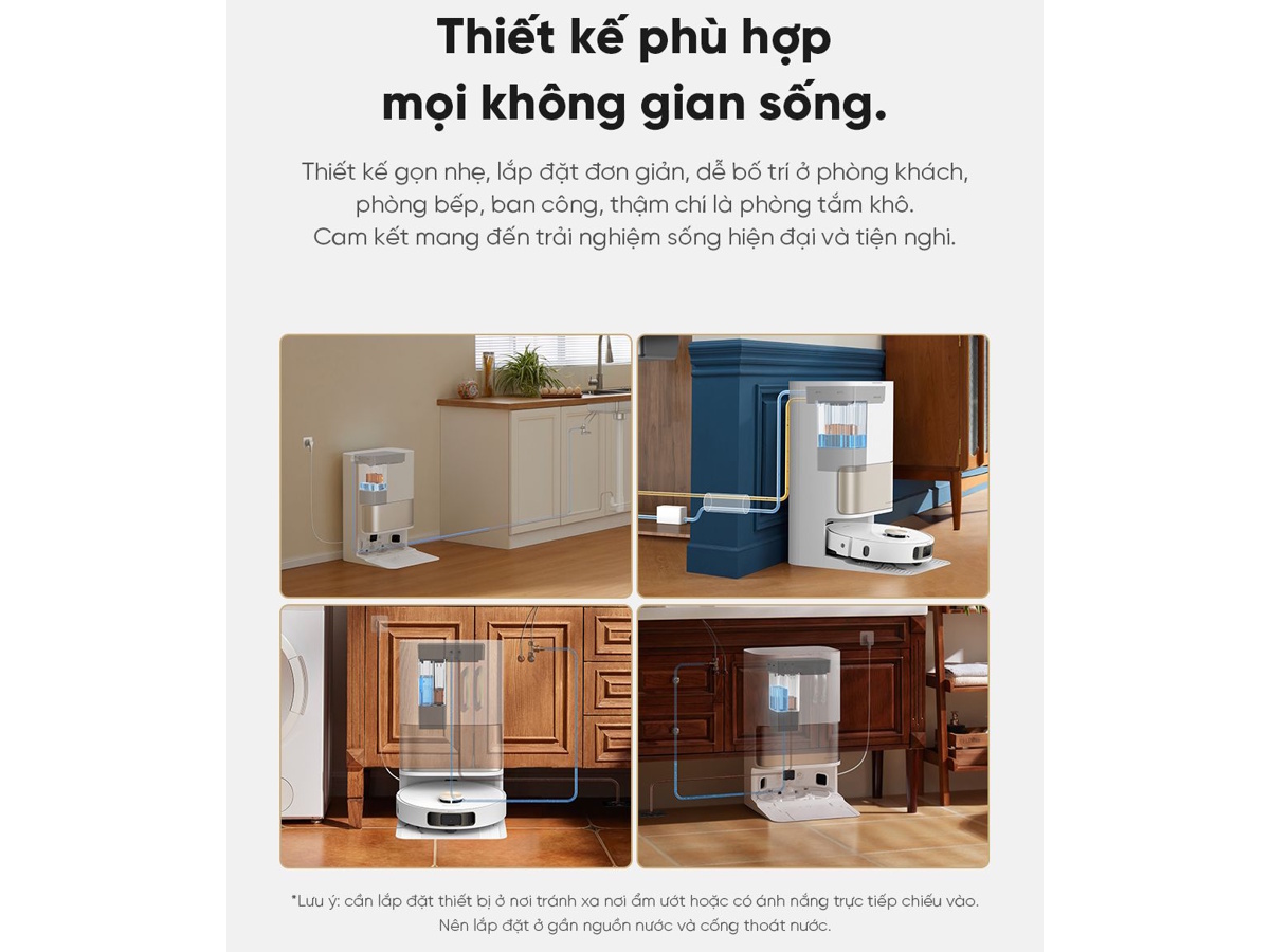 Bộ bơm xả nước tự động cho robot hút bụi 