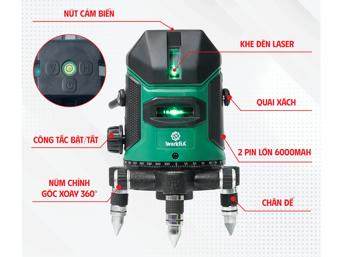 Máy cân bằng Laser Workfix WF-LS0503G