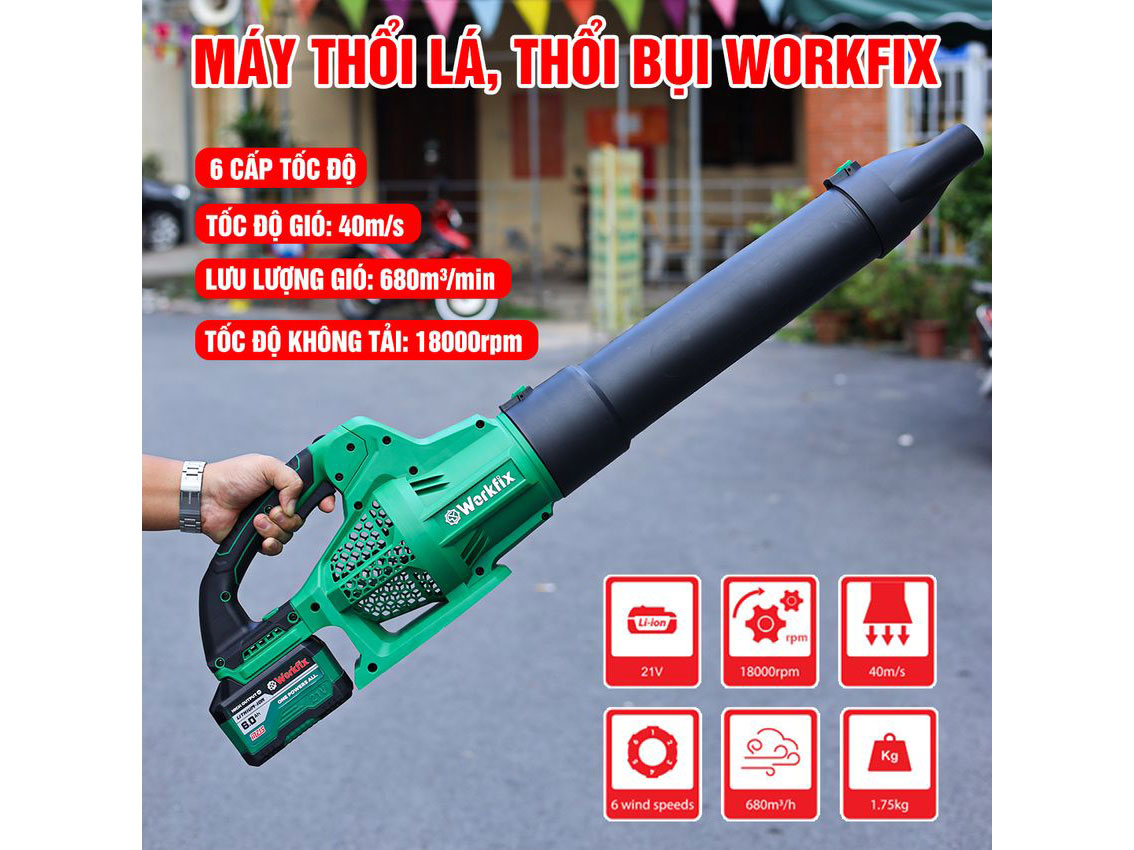Máy thổi lá Workfix WF-TL680M 