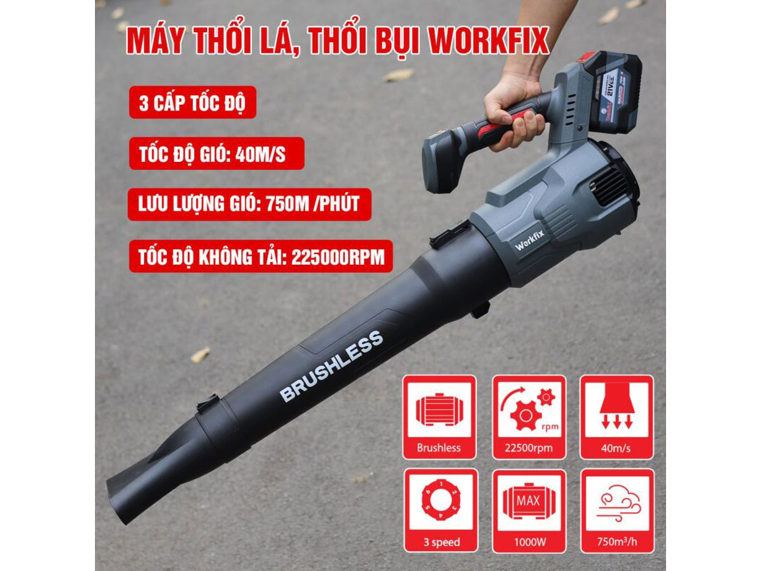 Máy thổi lá Workfix WF-LB03BL 