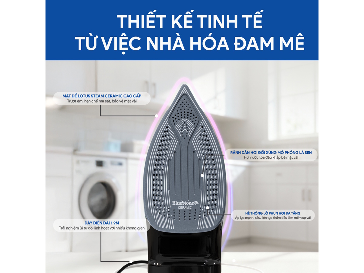 BlueStone SIB-3833 có mặt đế ceramic chống dính BlueStone SIB-3833