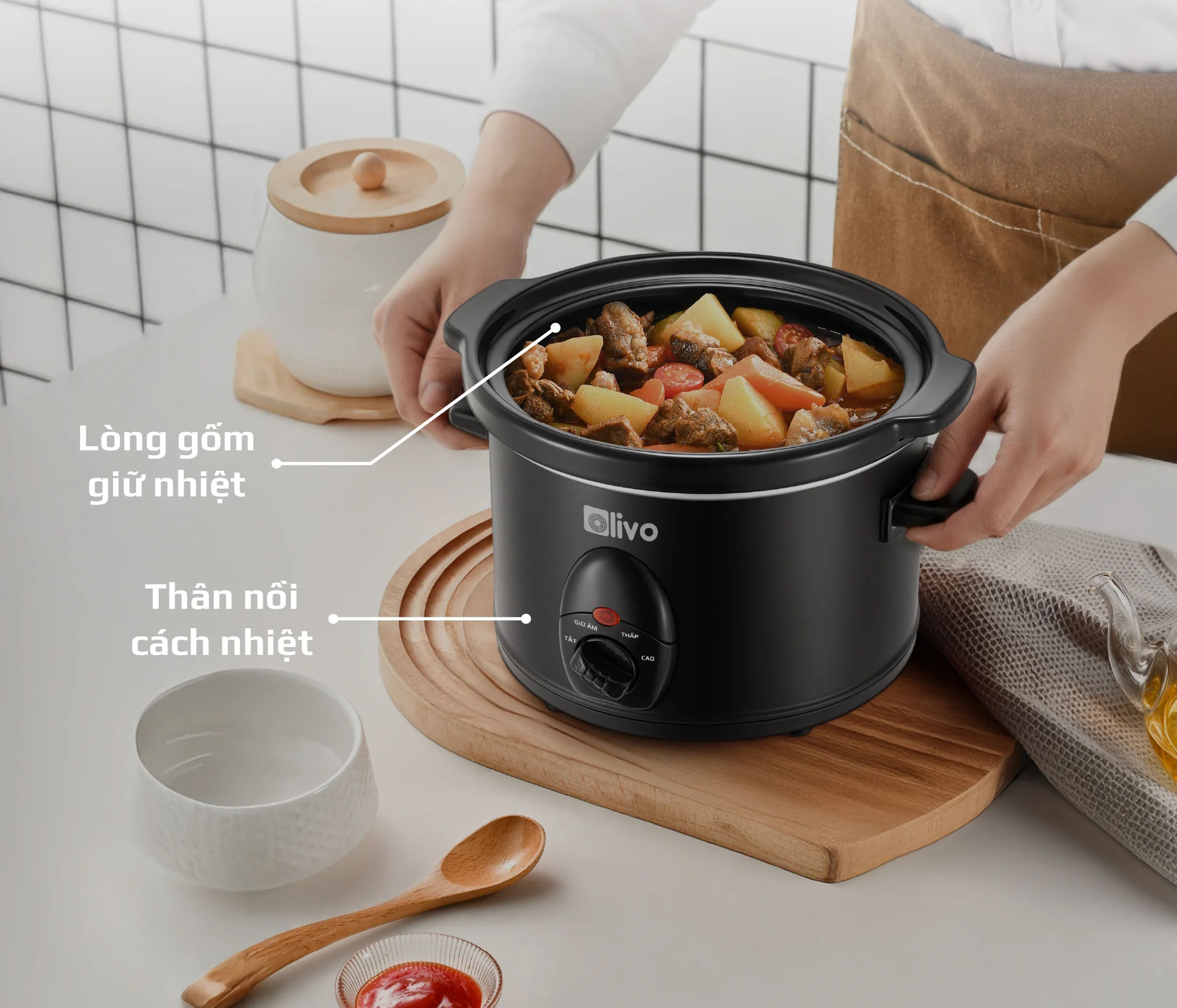 Nồi nấu chậm Olivo