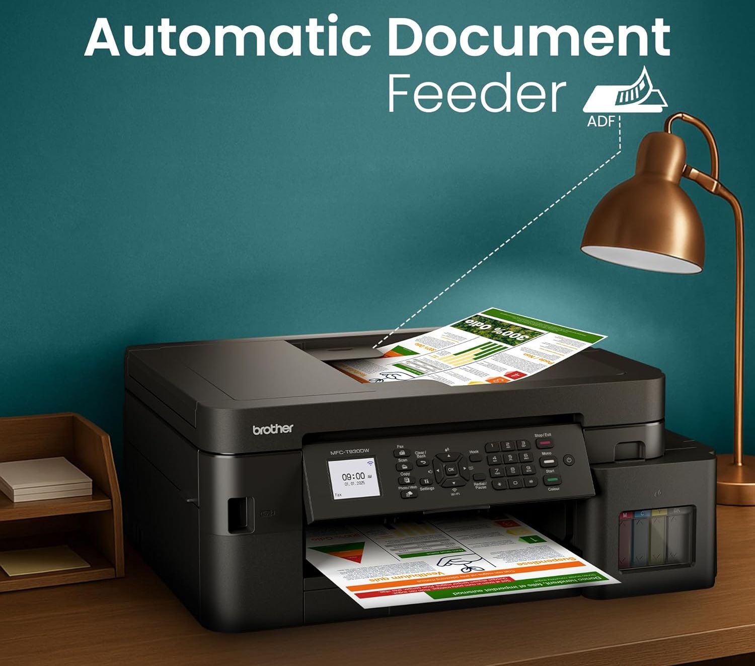 Khay nạp giấy và ADF – tối ưu quy trình làm việc Máy in phun Brother